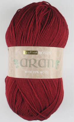 Hayfield Bonus Aran With Wool 830 Deep Red 400g