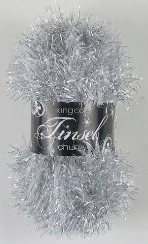 King Cole Tinsel Chunky 206 Silver  50g