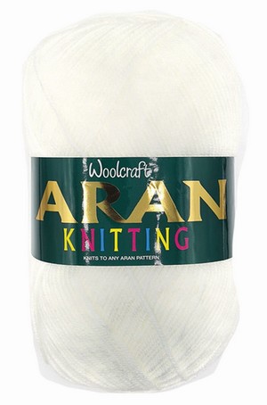 Woocraft Aran 100% Acrylic 400gm 176 White
