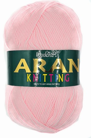 Woocraft Aran 100% Acrylic 400gm 404 Baby Pink