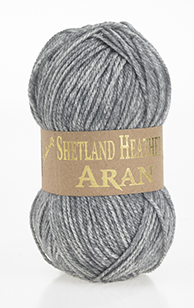 Woolcraft Shetland Heather Aran 009 Morning Mist 100g
