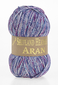 Woolcraft Shetland Heather Aran 016 Midnight Blues 100g