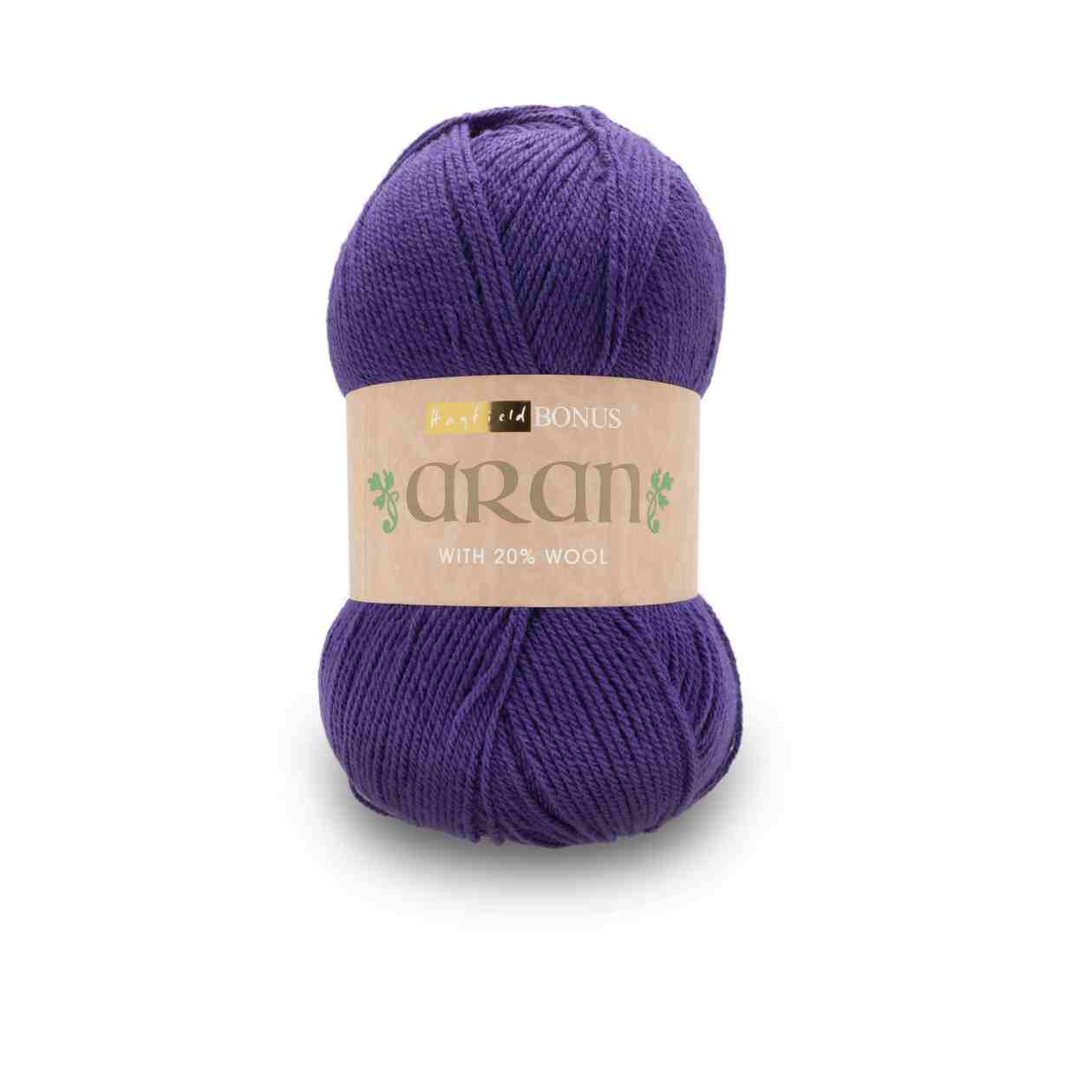 Hayfield Bonus Aran With Wool 627 Purple 400g 