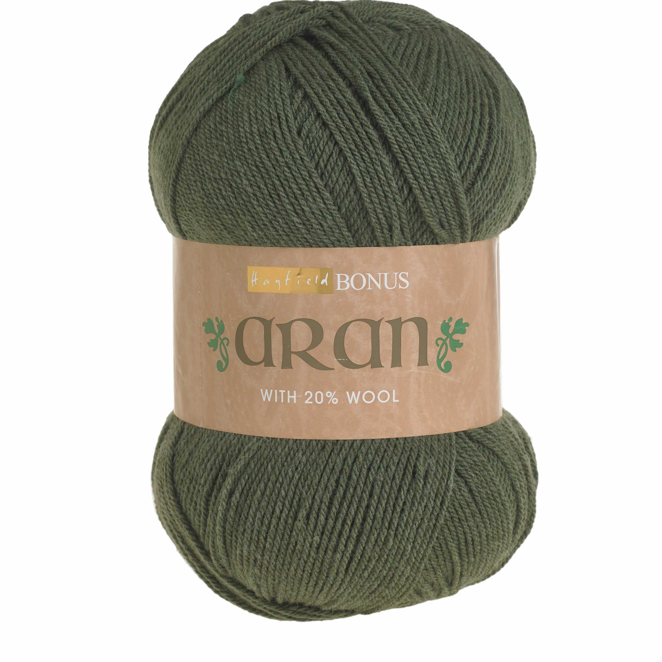 Hayfield Bonus Aran With Wool 934 Green Heather 400g