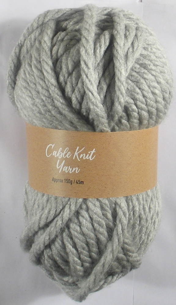 Woolcraft Cable Knit Yarn 231 Grey Pack